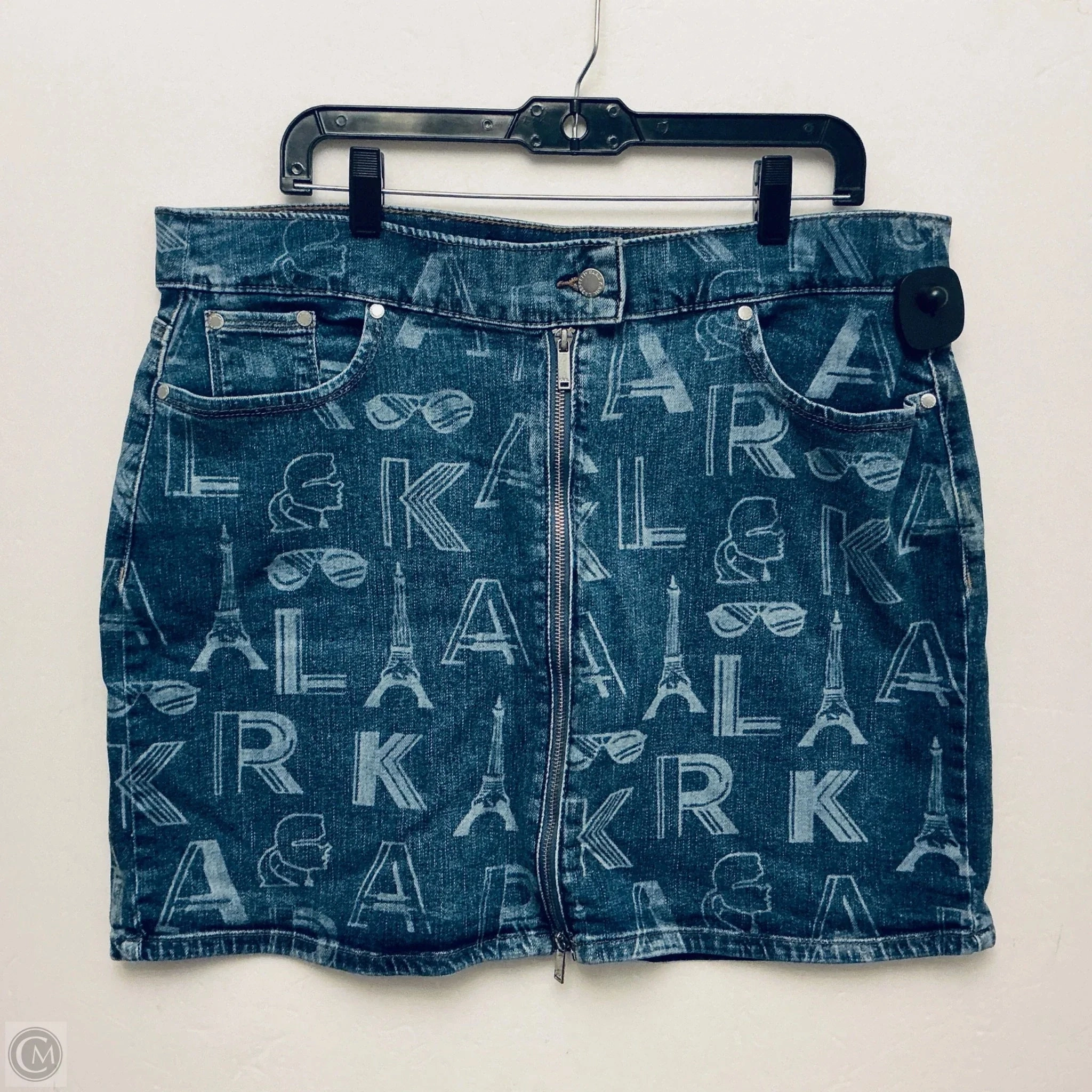 Skirt Designer By Karl Lagerfeld In Blue, Size: 16 Street Edge