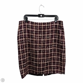 Skirt Designer By Karl Lagerfeld In Plaid Pattern, Size: 16 Ankle length