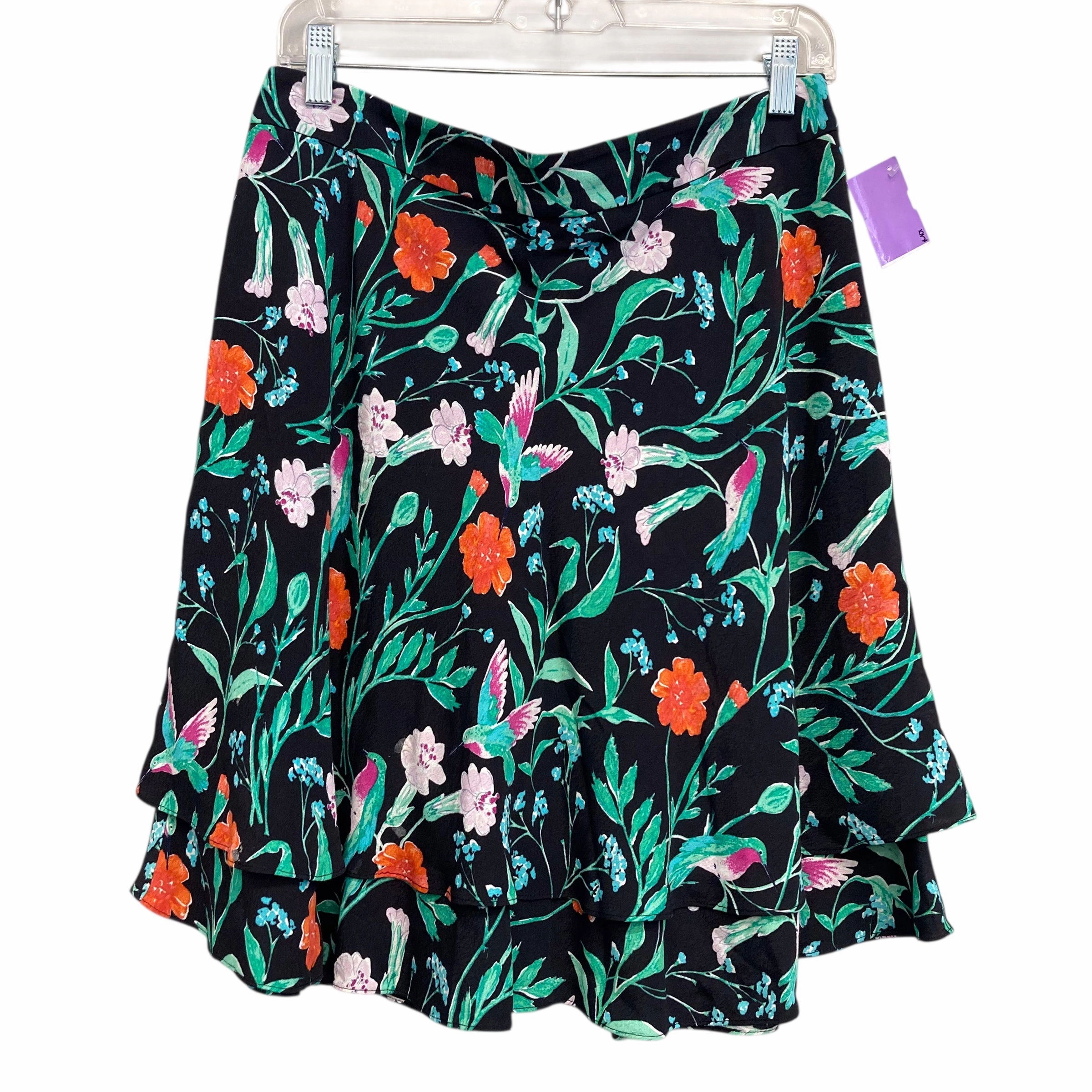 Skirt Designer By Kate Spade In Floral Print, Size:12 Sharp Look Push Button Closure