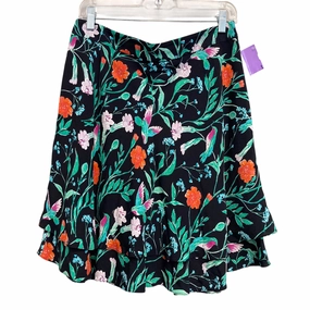 Skirt Designer By Kate Spade In Floral Print, Size:12 Sharp Look Push Button Closure