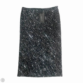 Moisture Wicking Textile Skirt Designer By Lafayette 148 In Black & Silver, Size: 4