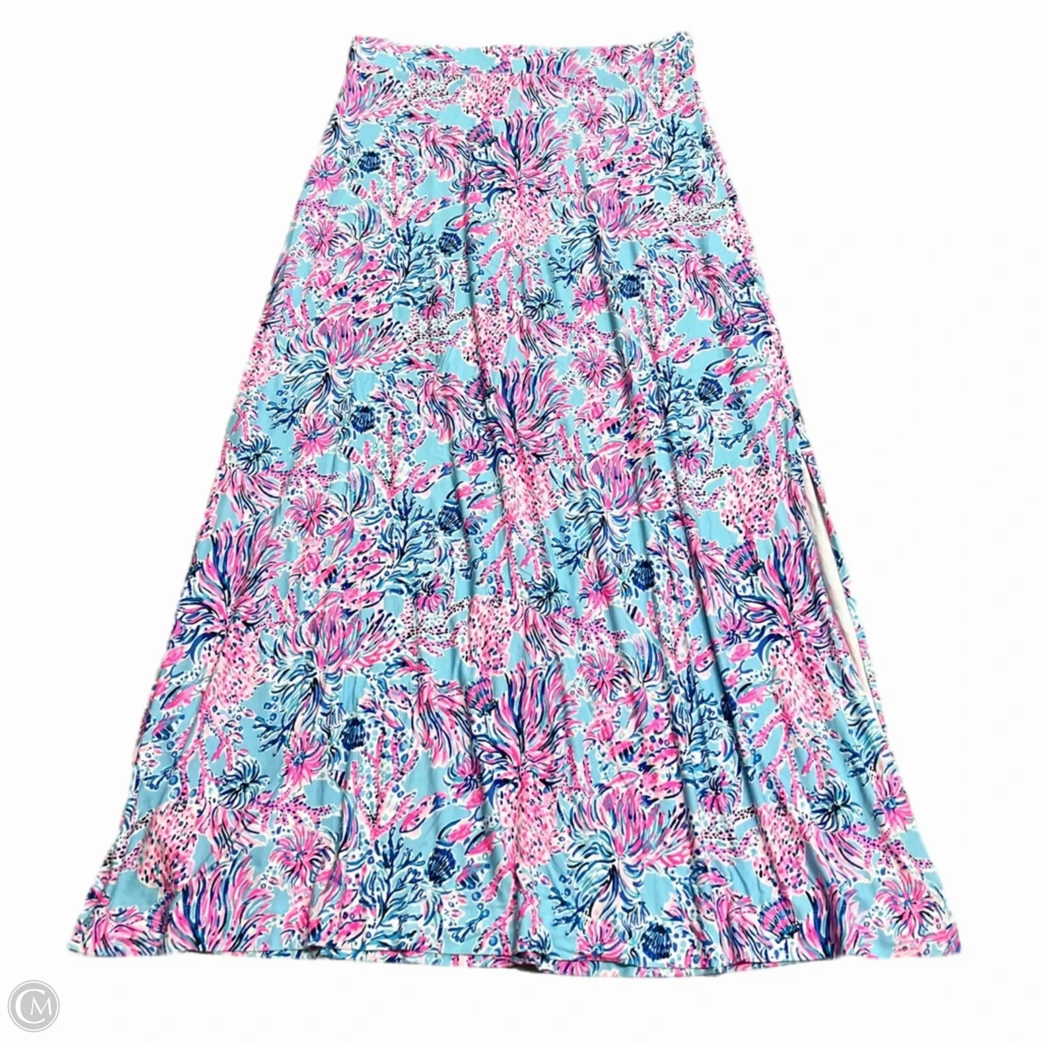 Skirt Designer By Lilly Pulitzer In Blue & Pink, Size: L Smart Texture All Season