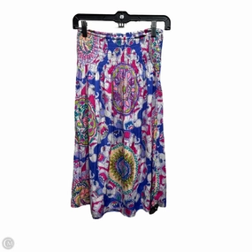Skirt Designer By Lilly Pulitzer In Blue & Pink, Size: Xs Suede Feel