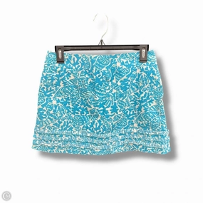 Skirt Designer By Lilly Pulitzer In Blue & White, Size: 0 Limited Edition Performance Outfit