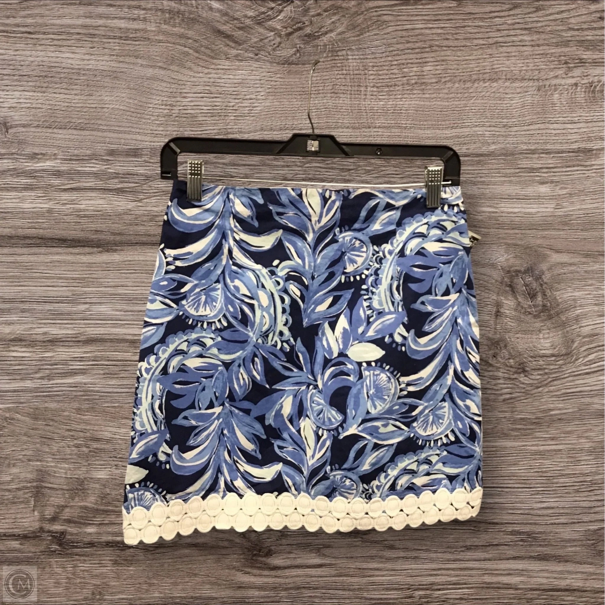 light colors Urban Fit Skirt Designer By Lilly Pulitzer In Blue & White, Size: 2