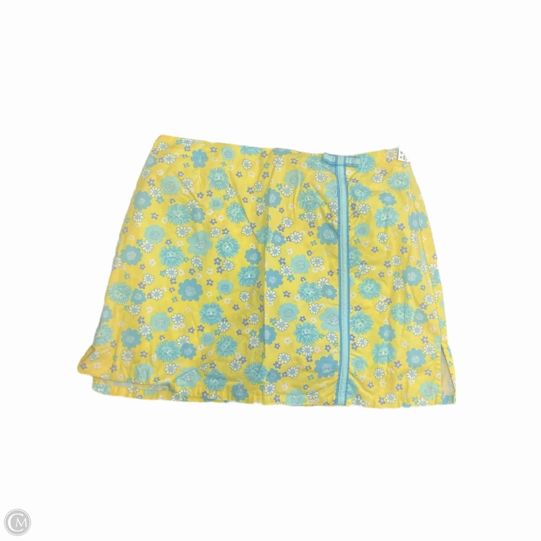 Skirt Designer By Lilly Pulitzer In Blue & Yellow, Size: 10 Breezy Mood