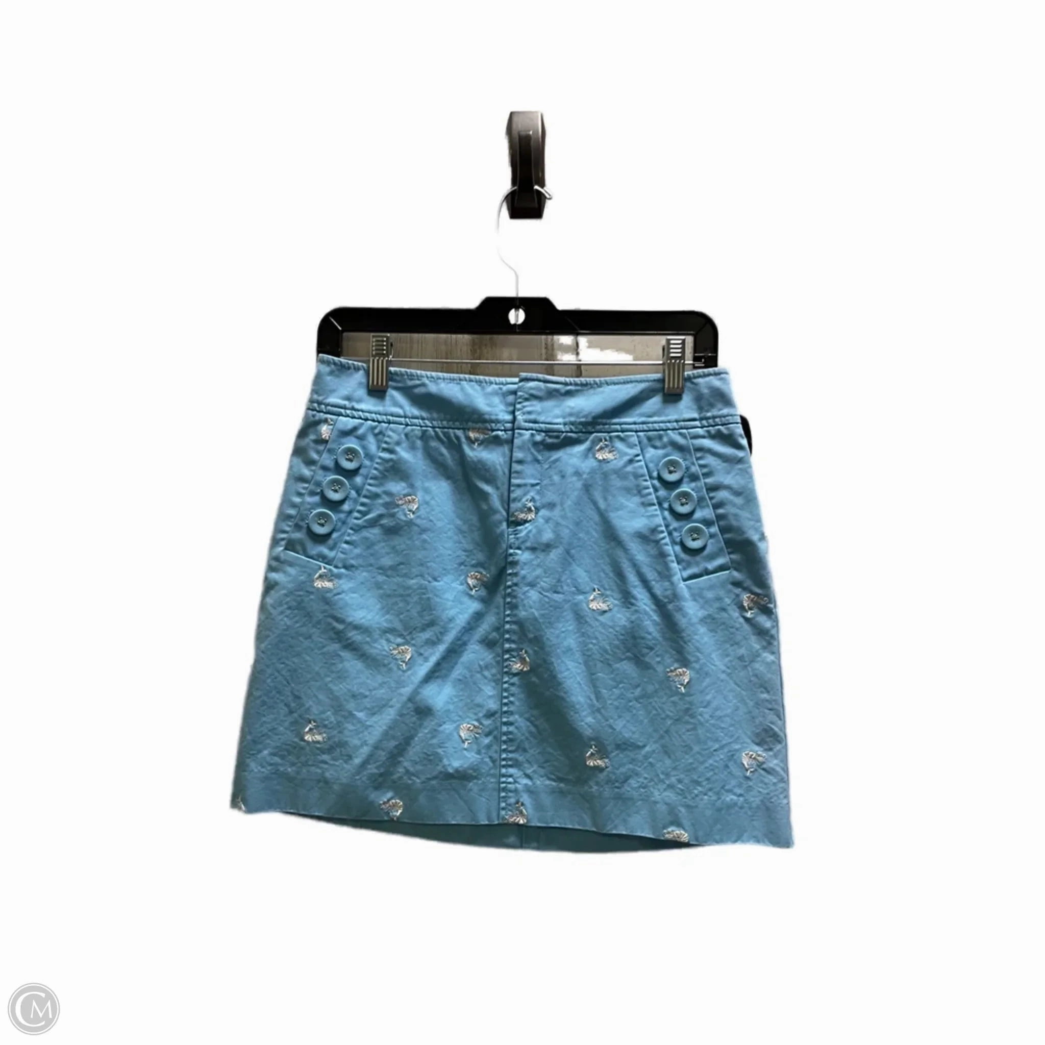 Skirt Designer By Lilly Pulitzer In Blue, Size: 2 ribbed texture Flexible Comfort