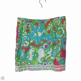 Mid Rise Earth Tones Skirt Designer By Lilly Pulitzer In Blue, Size: 4