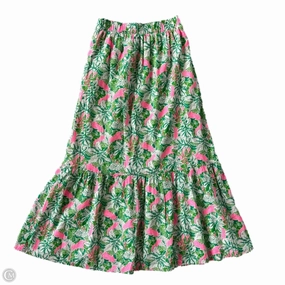 Skirt Designer By Lilly Pulitzer In Green & Pink, Size: 0 Silicone Grip Trim