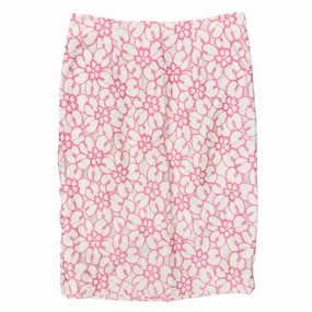 Skirt Designer By Lilly Pulitzer In Pink & White, Size: 0 High Waist Crochet Style