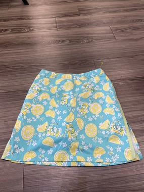 Skirt Designer By Lilly Pulitzer In Teal, Size: 8 Layered Hem