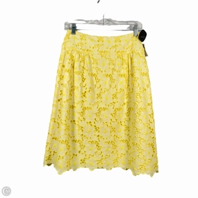 Everyday Favorite Skirt Designer By Lilly Pulitzer In White & Yellow, Size: 8