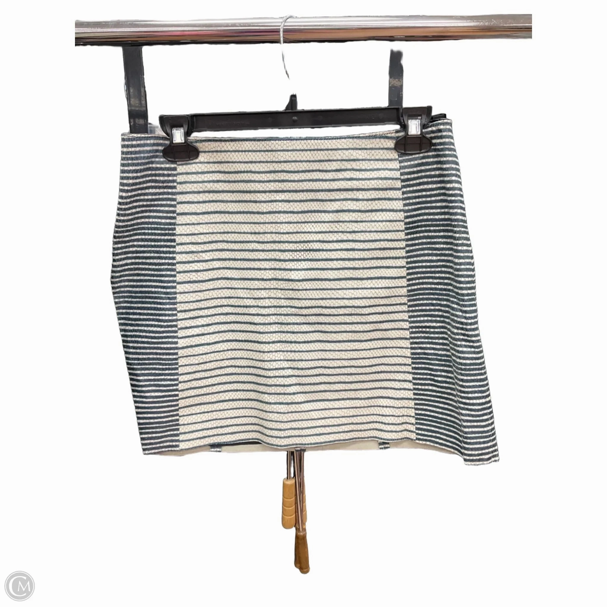 Soft Touch Skirt Designer By Tory Burch In Blue & White, Size: 2