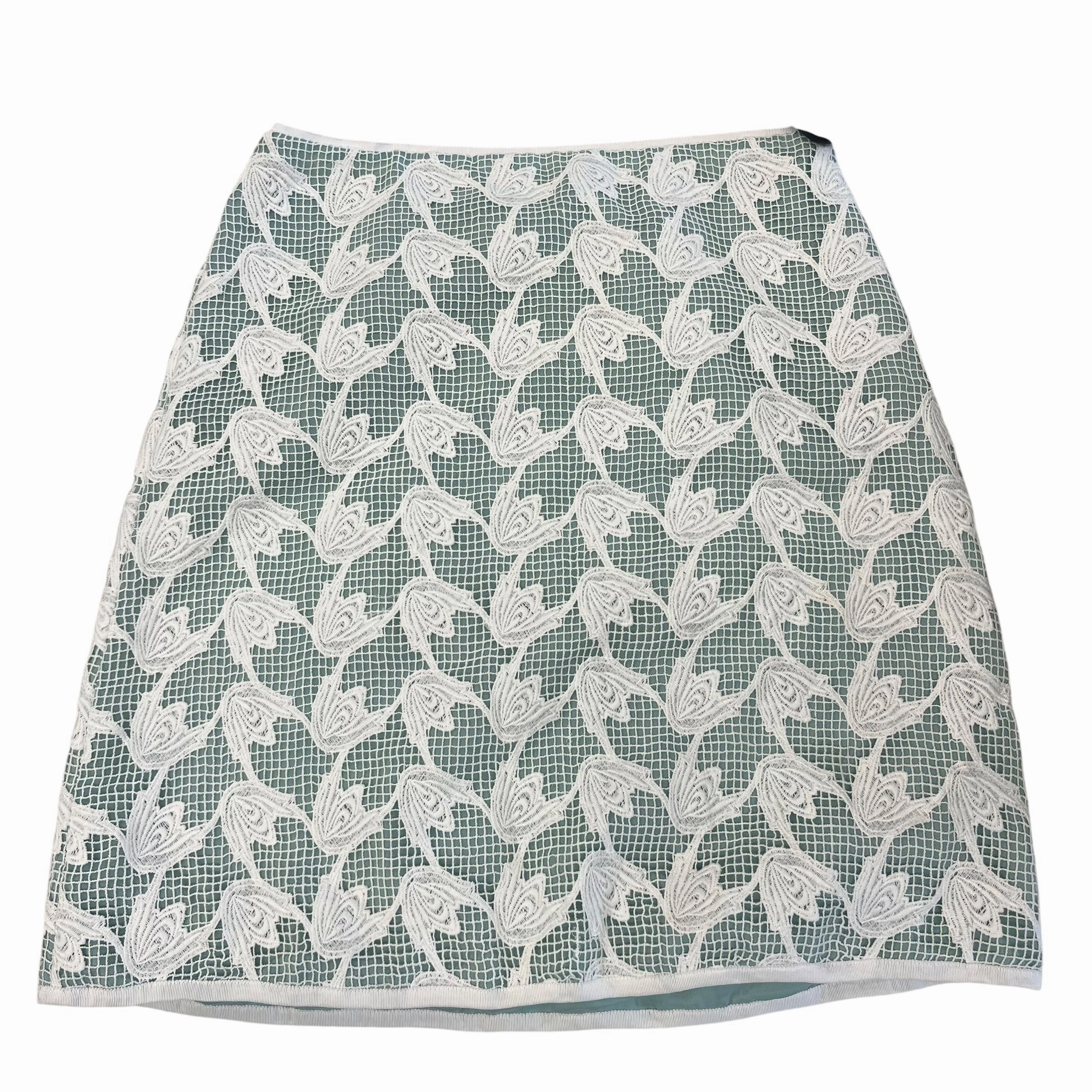 Skirt Designer By Tory Burch In Blue & White, Size:S High Street Fashion
