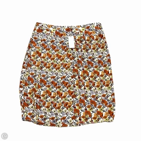 Skirt Designer By Tory Burch In Cream & Orange, Size: 14 Statement Color Daily Style