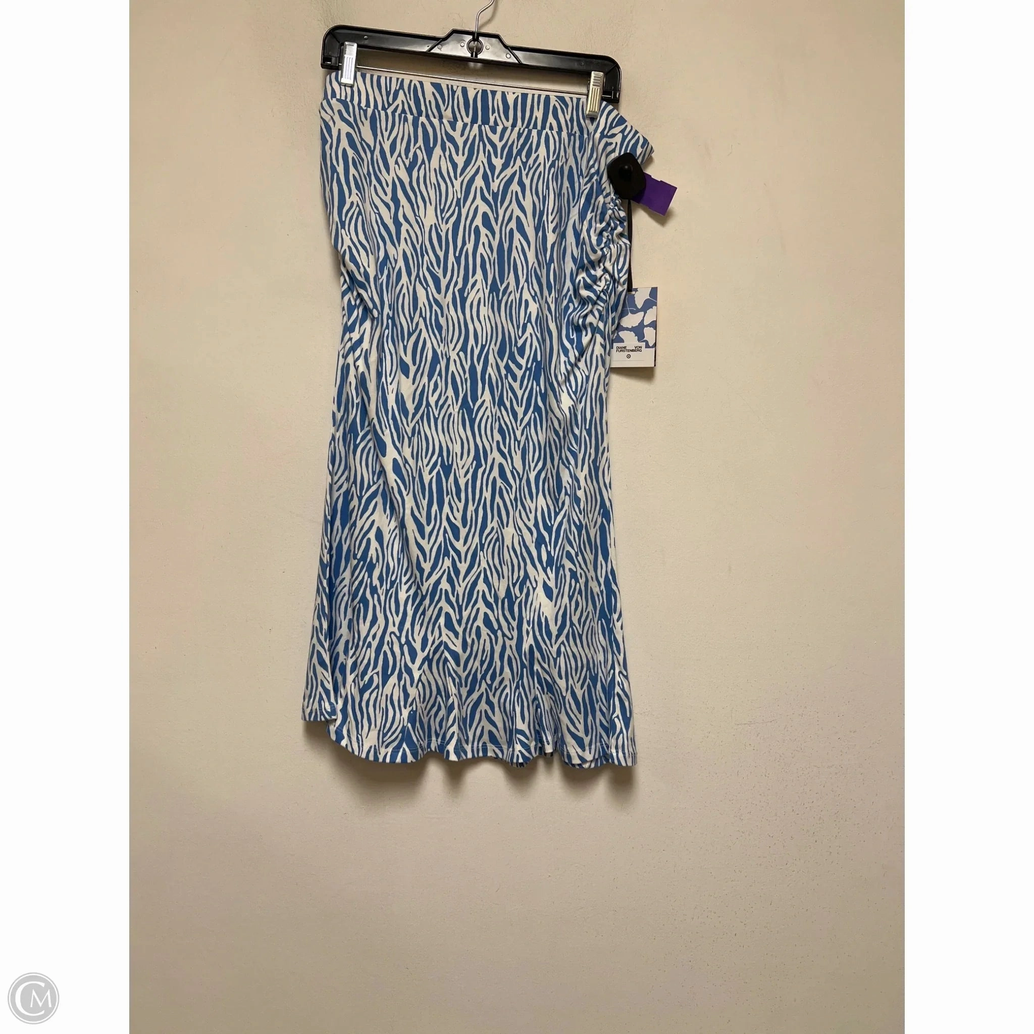 Simple Layer Opaque finish Skirt Midi By Target-designer In Blue & White, Size: 12