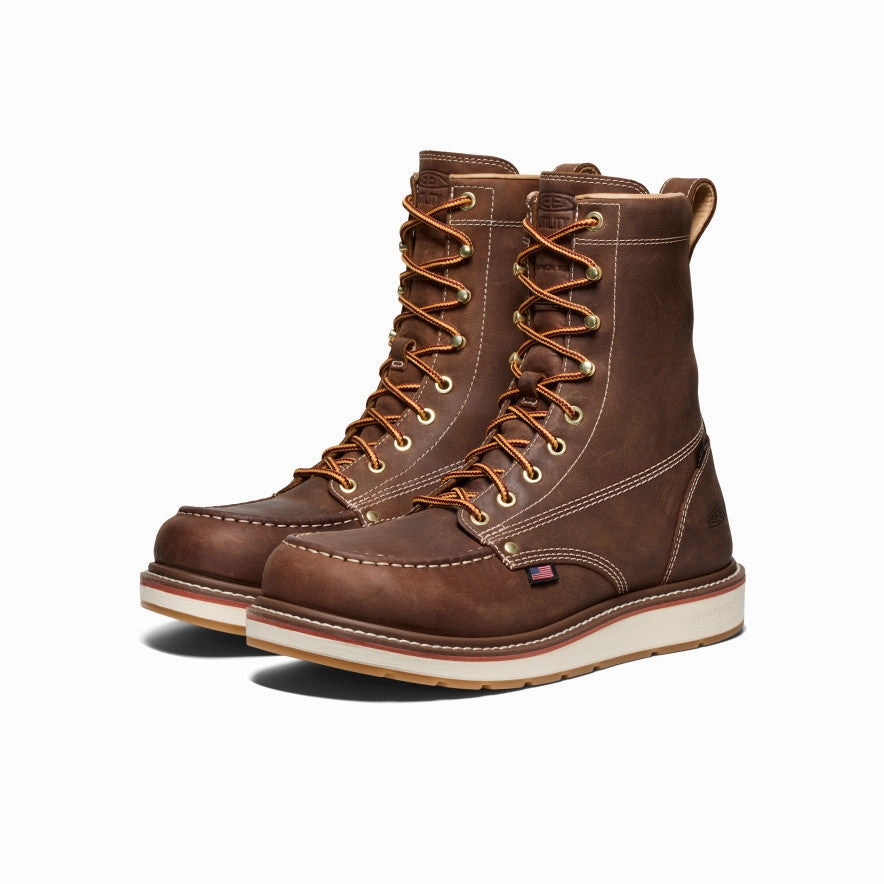 Low Profile Urban Commute Oil-Resistant Men's Liberty 8" Waterproof Boot (Carbon Toe)  |  Chestnut/Gum