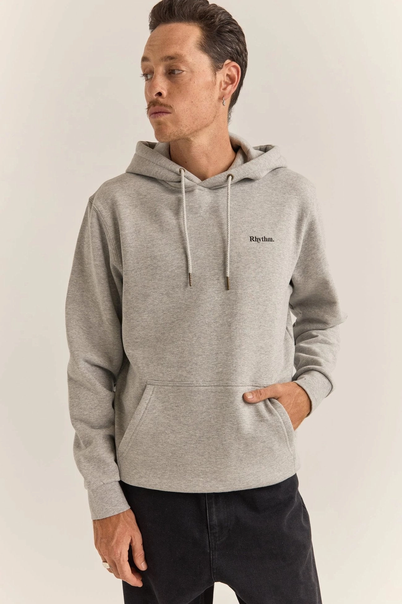 Convertible Features Reinforced Stitching Brand Fleece Hood Grey Heather