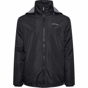 Bench Mens Hawn Ripstop Double Zip Fleece Jacket Anti Static Finish