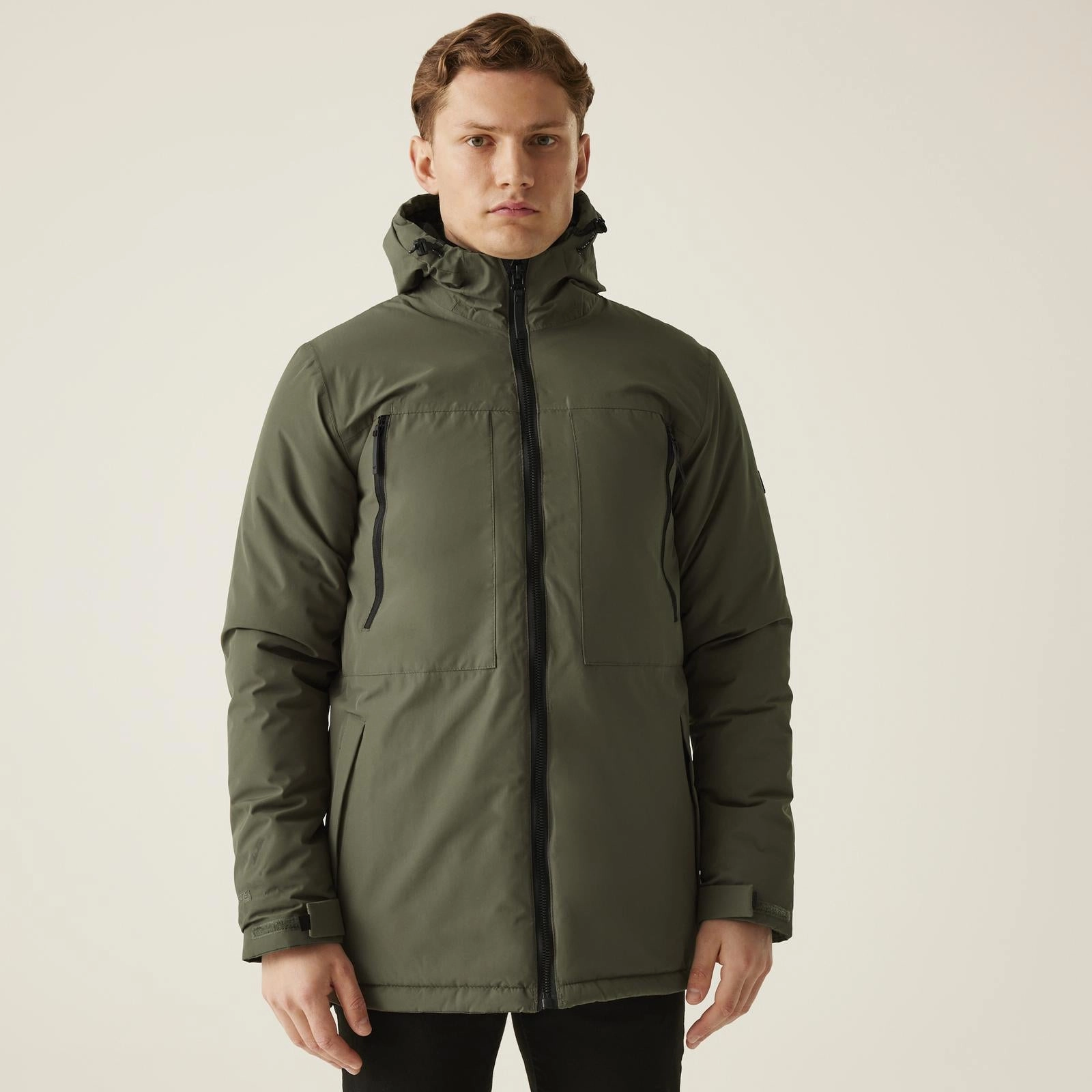 Regatta Mens Larrick Waterproof Insulated Walking Jacket Top Guard High Neck