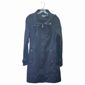 Coat Raincoat By Calvin Klein In Black, Size:M All Season Compatibility Waterproof Design