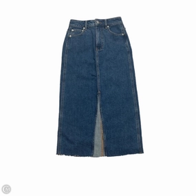 New! Skirt Designer By Veronica Beard In Blue Denim, Size: 0 Figure Flattering understated look