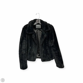 Foldable Shoulder Straps Hidden Storage Compartments Coat Faux Fur & Sherpa By Blanknyc In Black, Size: S