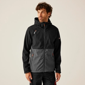 Transitional Daily Fit Eco Friendly Regatta Professional Mens Surrender Hooded Softshell Jacket