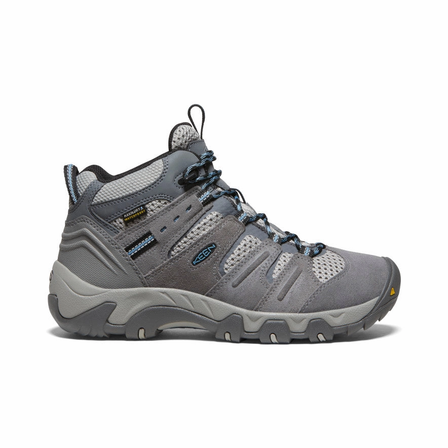 Comfort Oriented Clean Lines Women's Headout Waterproof Hiking Boot  |  Steel Grey/Blue Heaven