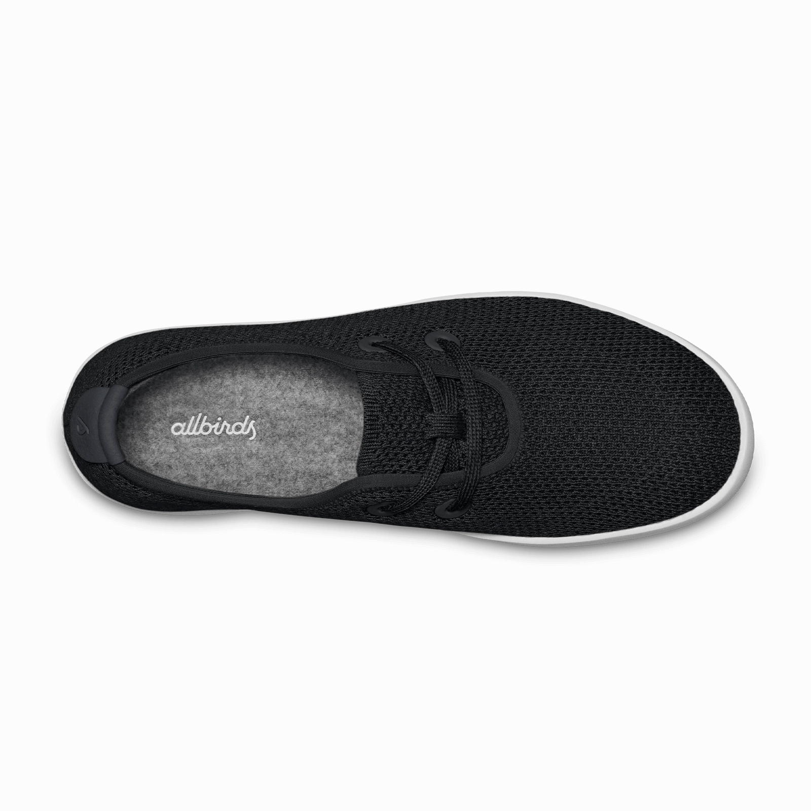 Firm Cushion Adjustable Lace Closure Men's Tree Skipper - Jet Black (White Sole)