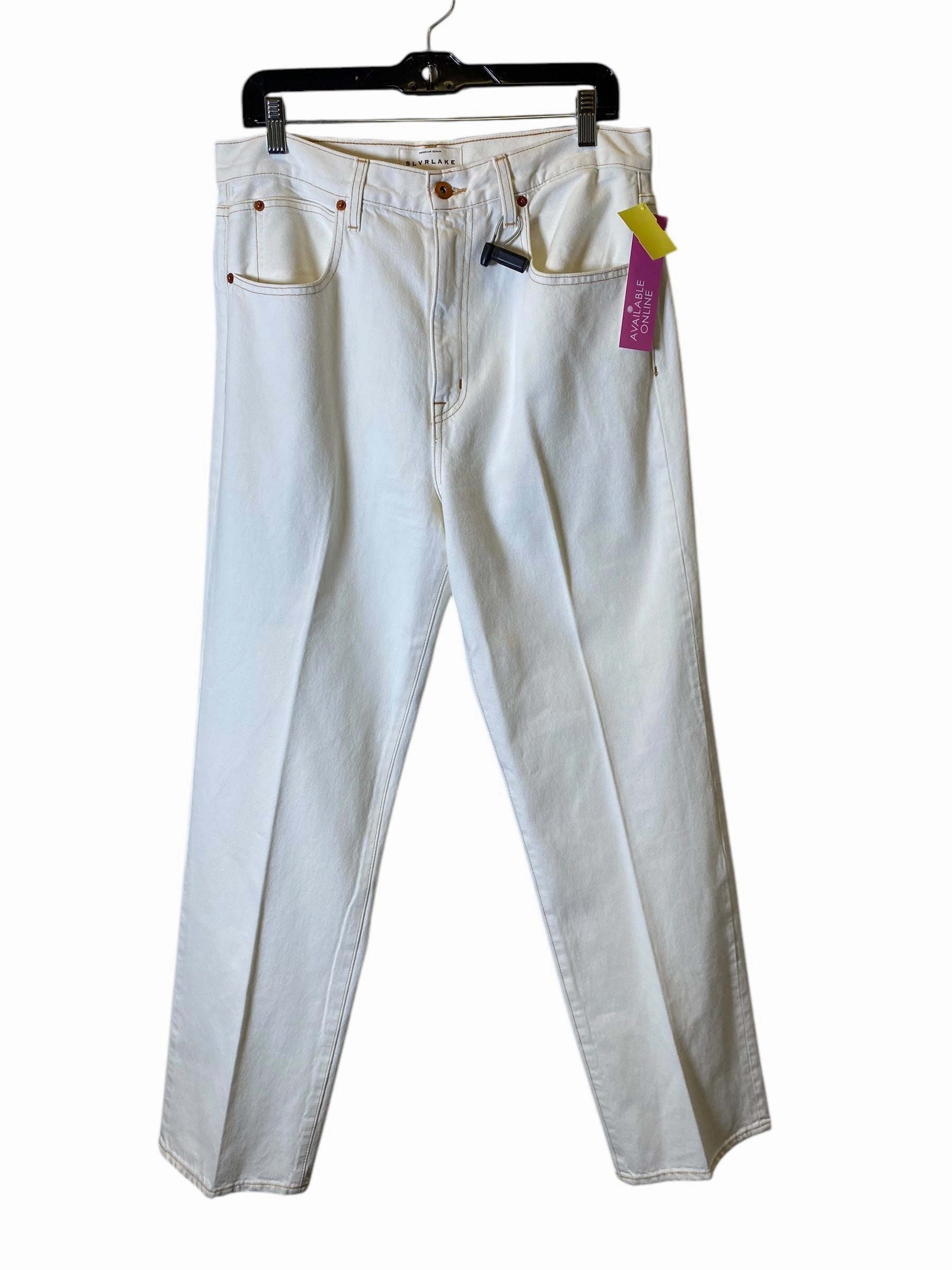 Relaxed Basics Couple Look Elegant Summer Vibes Jeans Designer By Cmc In Cream, Size: 14