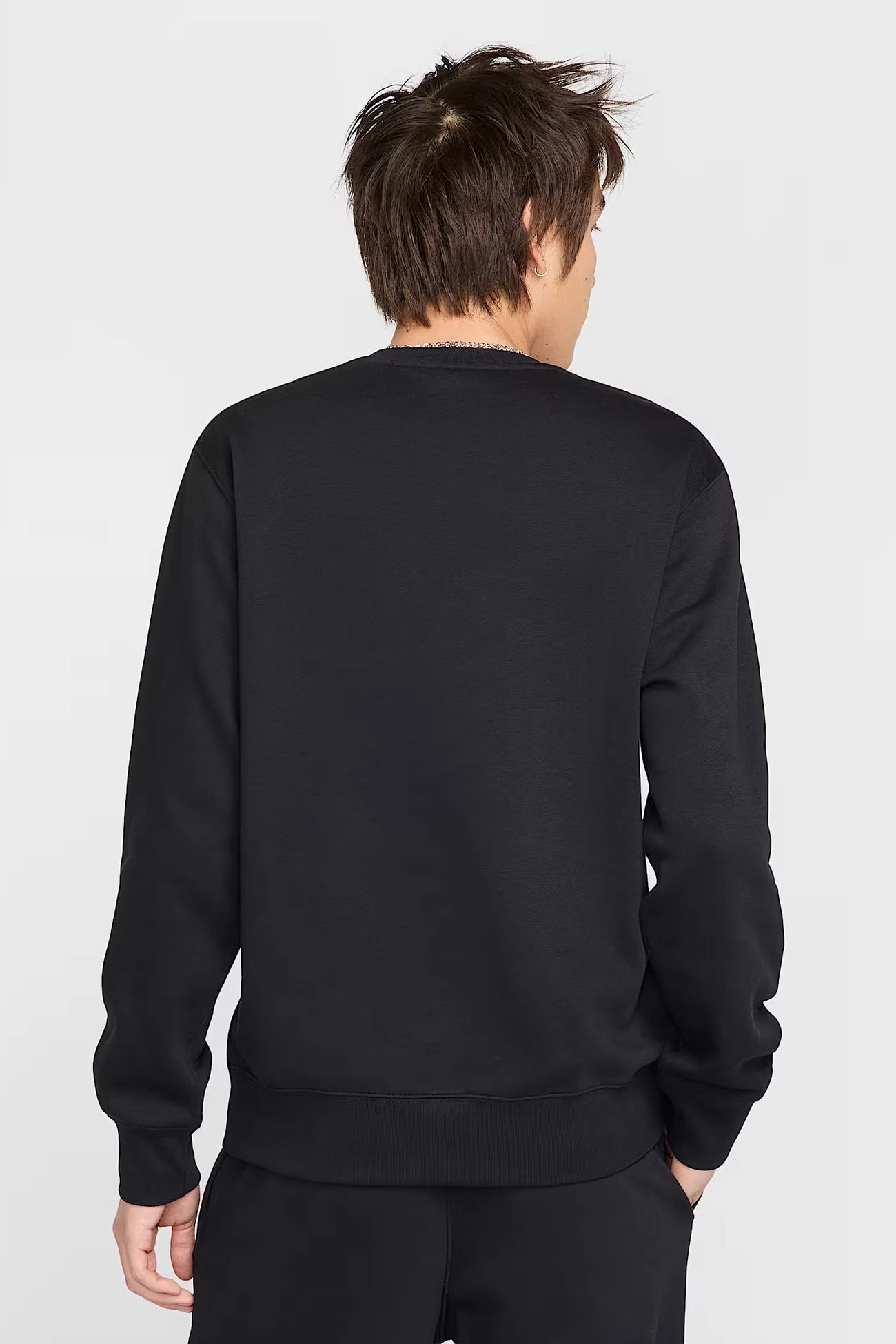 OdorResistant Treatment PerimeterStructuralBoning Nike Club Fleece Crew Black White