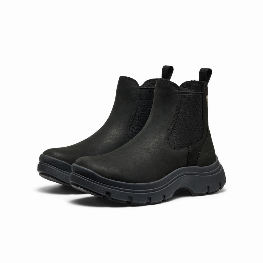 Premium Leather Upgrade Women's Kosa Chelsea Boot  |  Black/Black