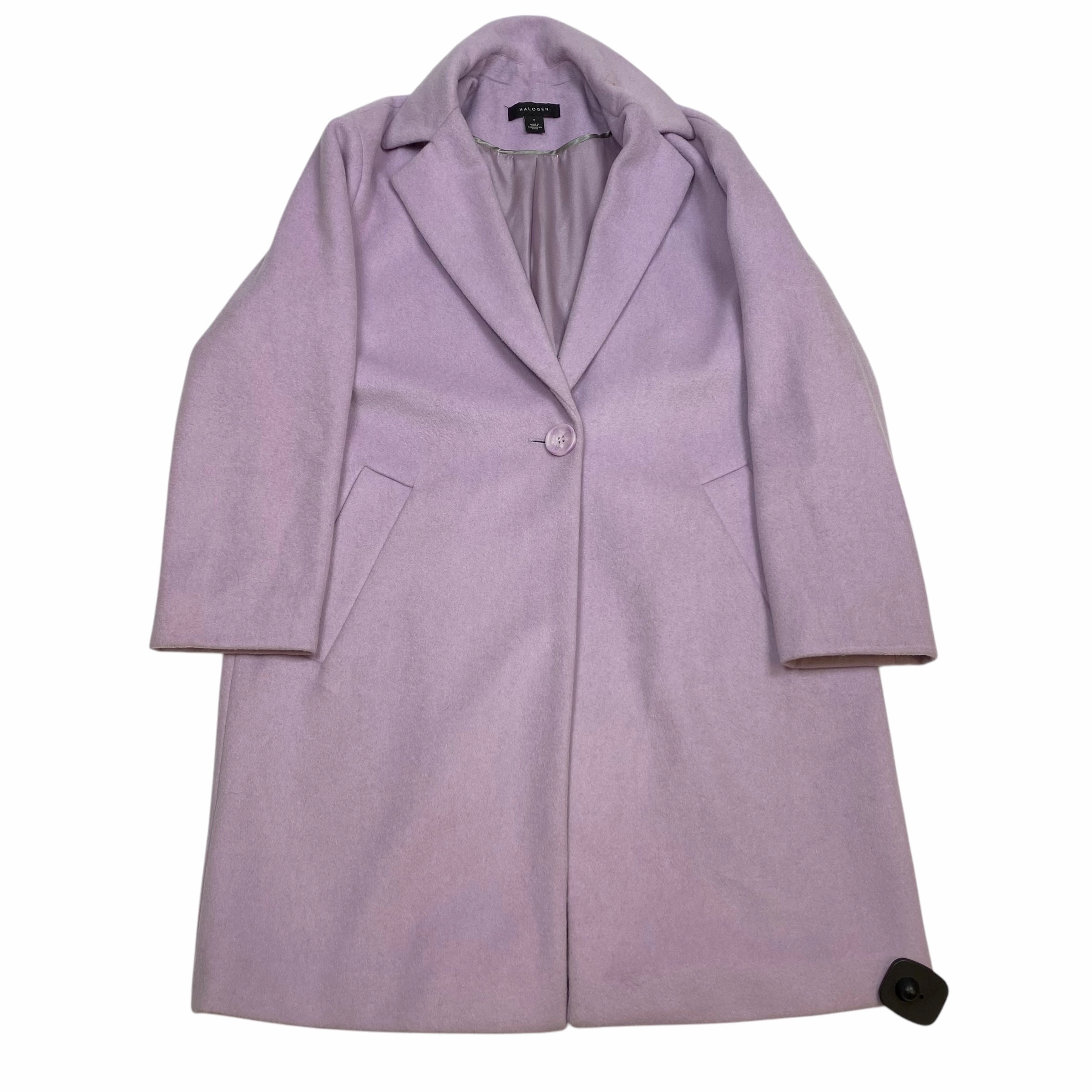 Slip Resistant Grip Coat Wool By Halogen In Purple, Size: S