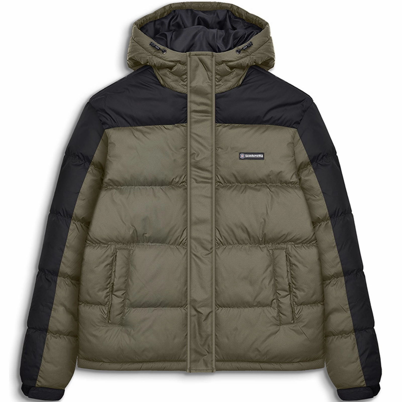 Lambretta Mens Hooded Puffer Padded Raglan Jacket NonIrritatingLining