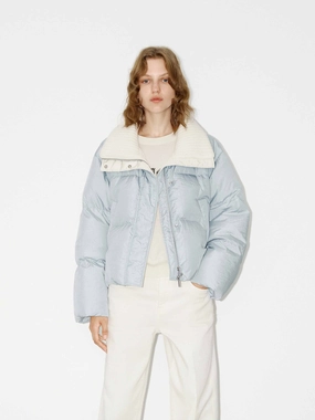 Wool Collar Short Down Jacket Insulated Warmth