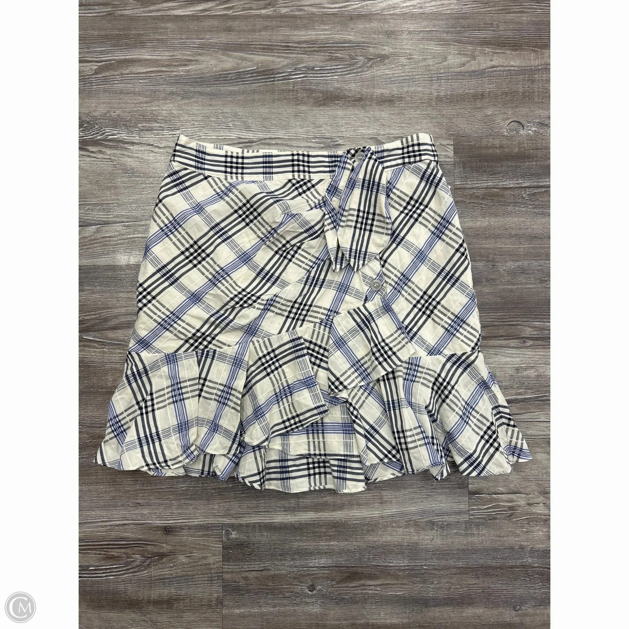 Laidback Feel Chic Tones Skirt Designer By Veronica Beard In Plaid Pattern, Size: S