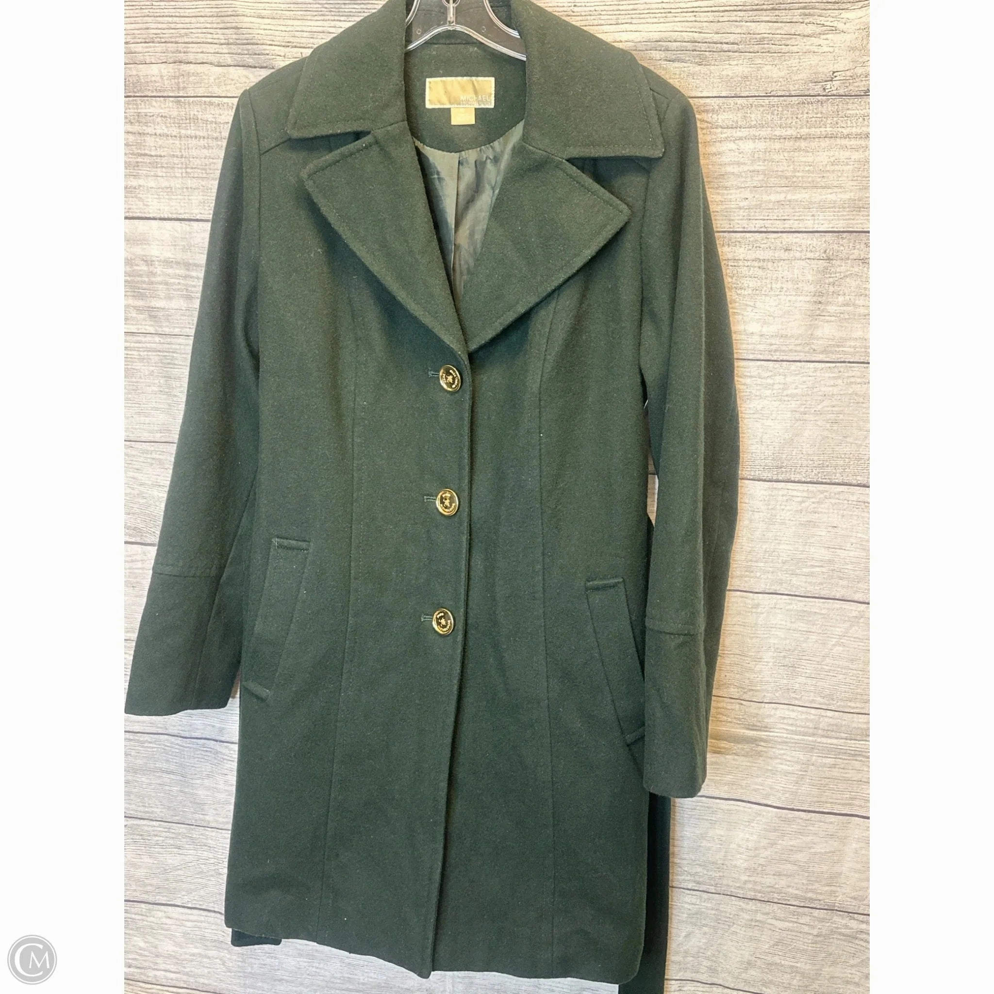 clean design Coat Peacoat By Michael By Michael Kors In Green, Size: 10