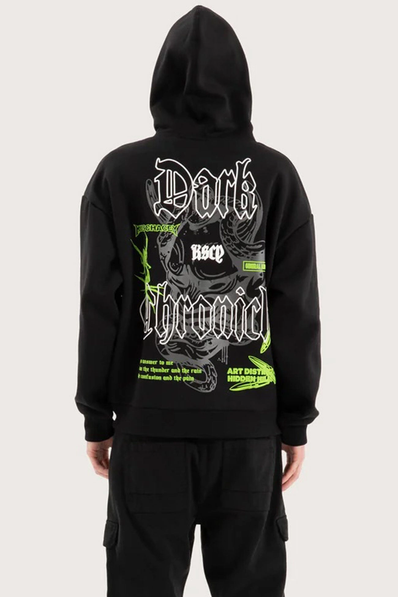 NonBulkyLayering Wither Oversized Hoodie Jet Black