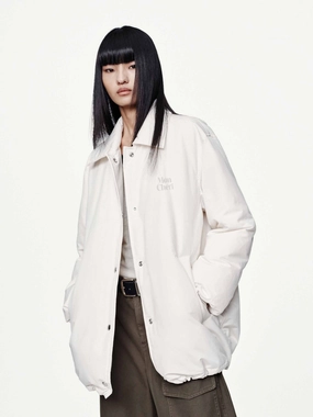 Stylish Daily Fit Snap Button Quilted Down Jacket