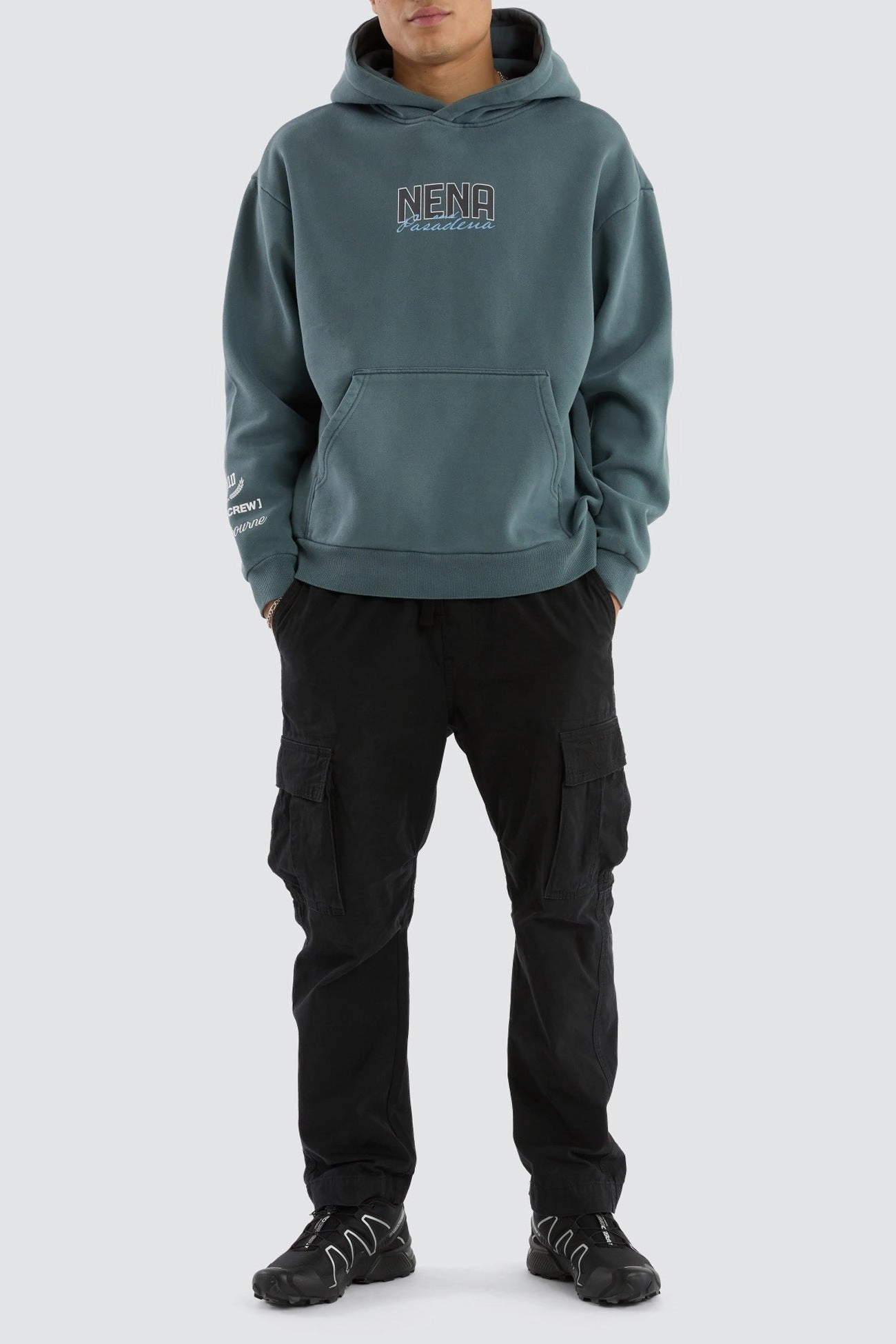 Modern Layers Seamless Technology Notary Relaxed Hoodie Pigment Stormy Weather