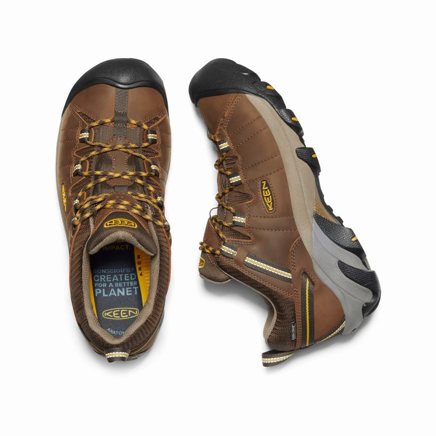 Men's Targhee II Waterproof  |  Cascade Brown/Golden Yellow Strike Step All Day Support Feature