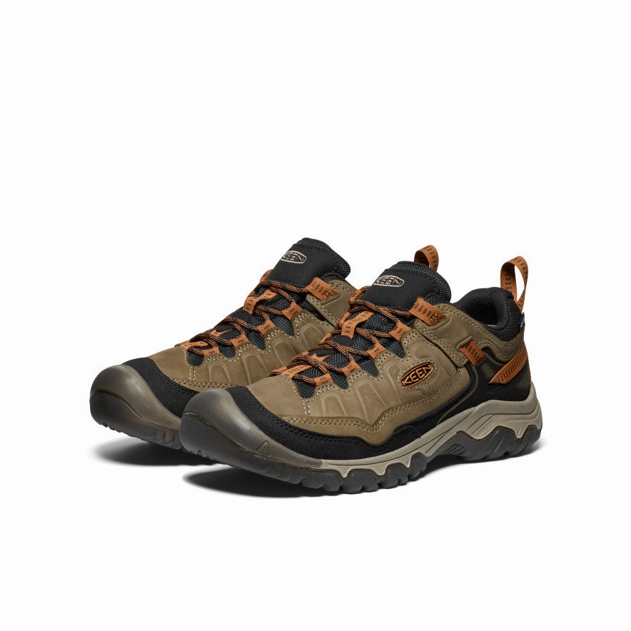 Men's Targhee IV Waterproof Hiking Shoe  |  Sea Turtle/Roasted Pecan Textured Grip Surface