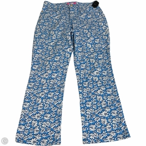 Relaxed Taper Fresh casual Jeans Designer By Lilly Pulitzer In Blue & White, Size: 8