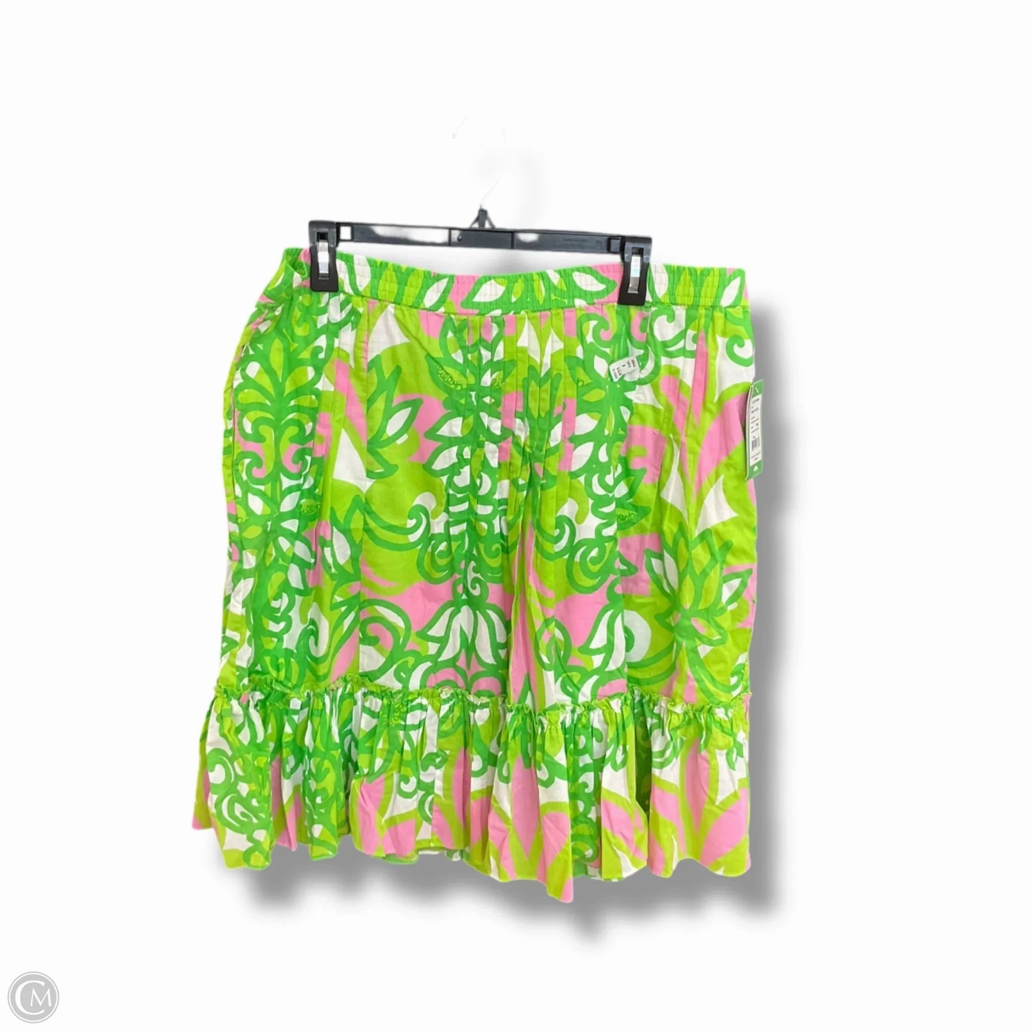 Skirt Designer By Lilly Pulitzer In Green & Pink, Size: L Elegant Look Secure Closure