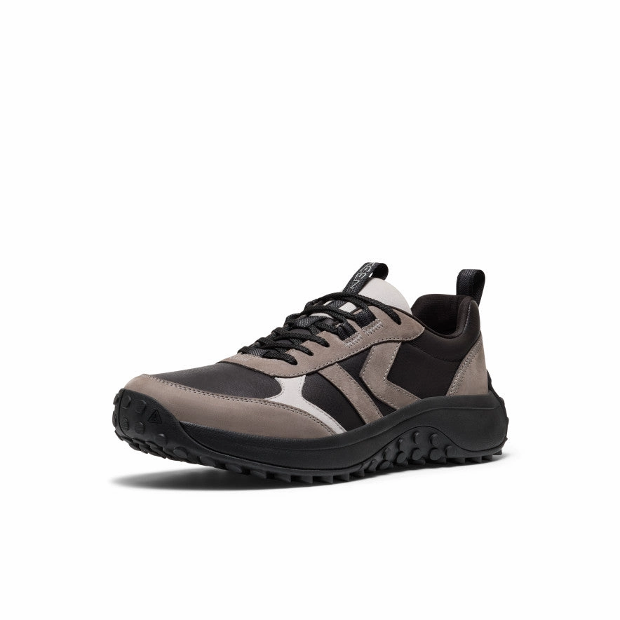Chic Form Men's KS86 Leather Sneaker  |  Black/Steel Grey