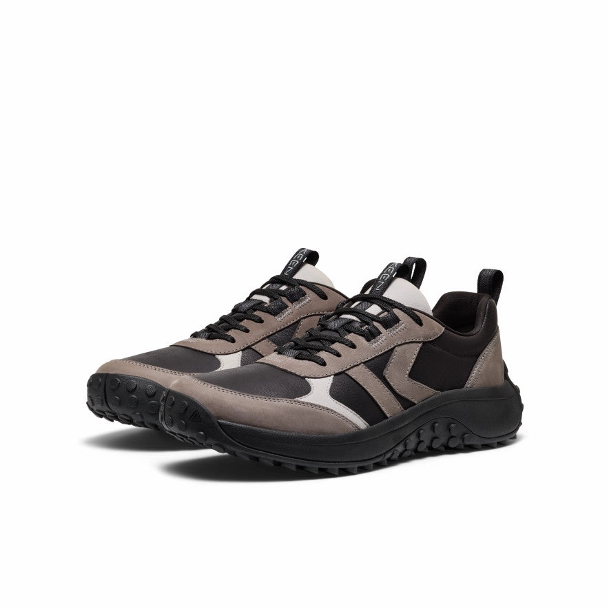 Men's KS86 Leather Sneaker  |  Black/Steel Grey Slip Easy