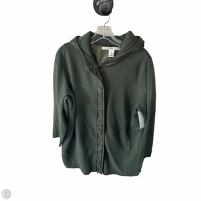 Organic Cotton Blend Heavy Duty Zippers Coat Puffer & Quilted By Max Studio In Green, Size: 1x