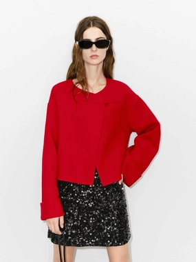 Cheongsam Buckle Coat Bomber Cut