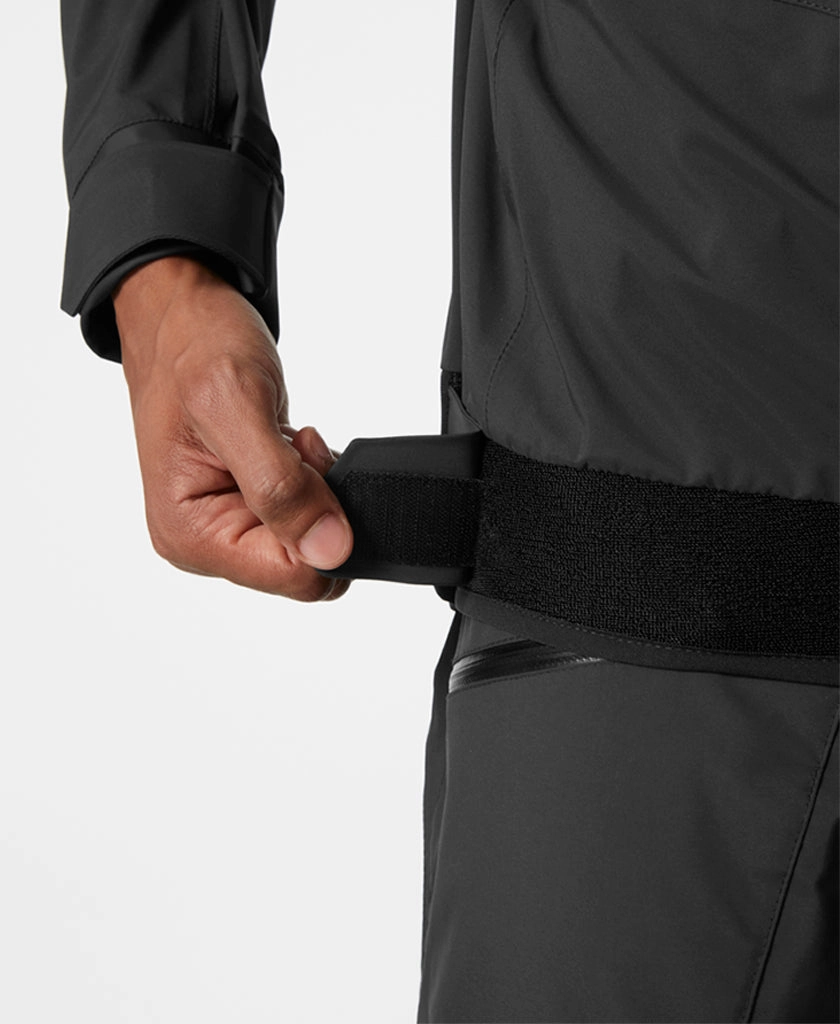 FOIL SHELL SMOCK, Ebony Weatherproof Zippers Detachable Lining